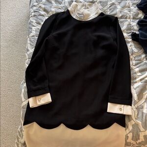 CeCe black and white dress with collar size 10